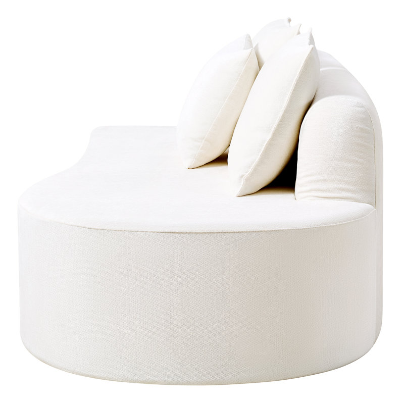 Canapé modulaire à courbure modulaire Boneless, Blanc