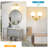 Romale Dimmable Bathroom Vanity Light with 5.9in Milk Opal Glass Globe Shade-481634254-524864243