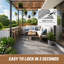 30 tuiles de terrasse emboîtables, bois franc d'acacia à motif rayé pour plancher extérieur, solution de patio imperméable et facile à installer