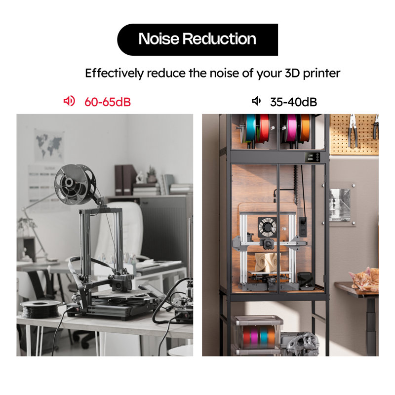 3D Printer Cabinet With Filament Storage