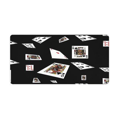 Tapis de bureau abstrait avec des joueurs de cartes de poker - Transformez votre espace de travail en une petite galerie d'art