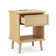 Deletha Rattan Side Table with USB Charging,LED Light & Storage
