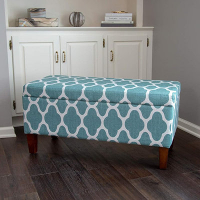 Banc de rangement en tissu texturé Genoveva