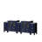 96 In. W, Navy Blue, Double Bath Vanity, Side Cabinets, White Ceramic Vanity Countertop, Solid Wood Structure Build, Soft - Closing Interior Drawers, Storage Space Management, Scratch Surface, Pre-1786583801