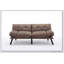 Canapé-lit pliant convertible en microfibre brun