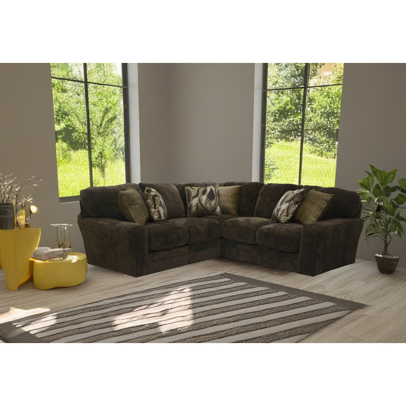 Canapé modulaire rembourré de 104 po de large Sebiorn, Brun