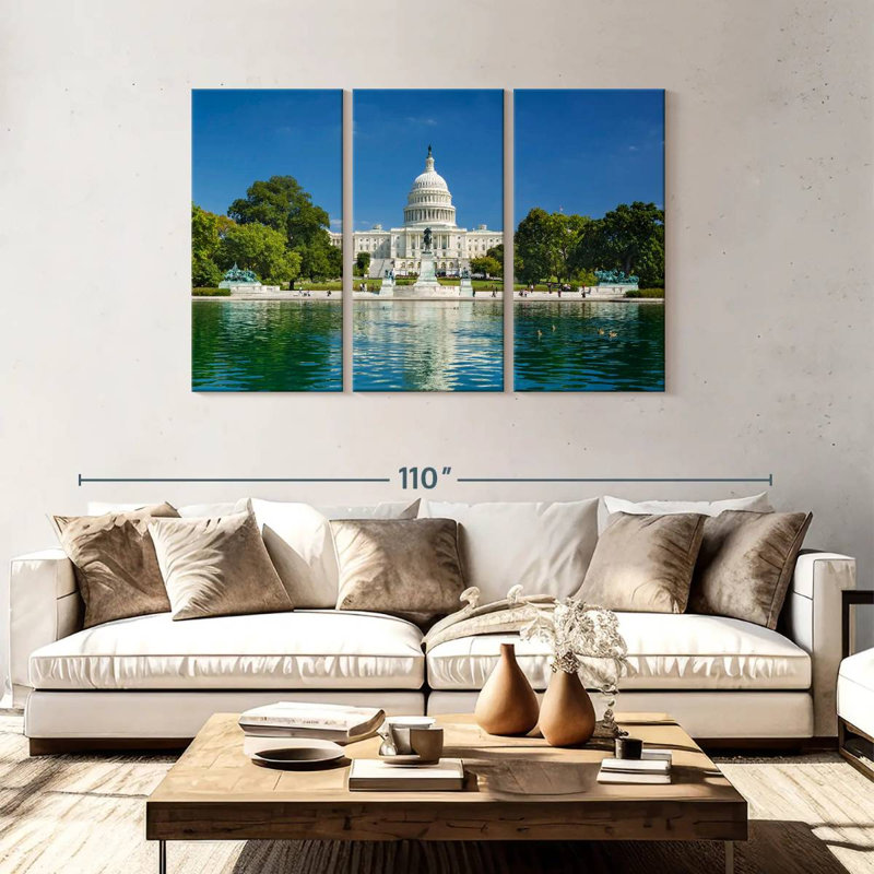 Lilie US Capitol Reflection, 48" H x 74" W