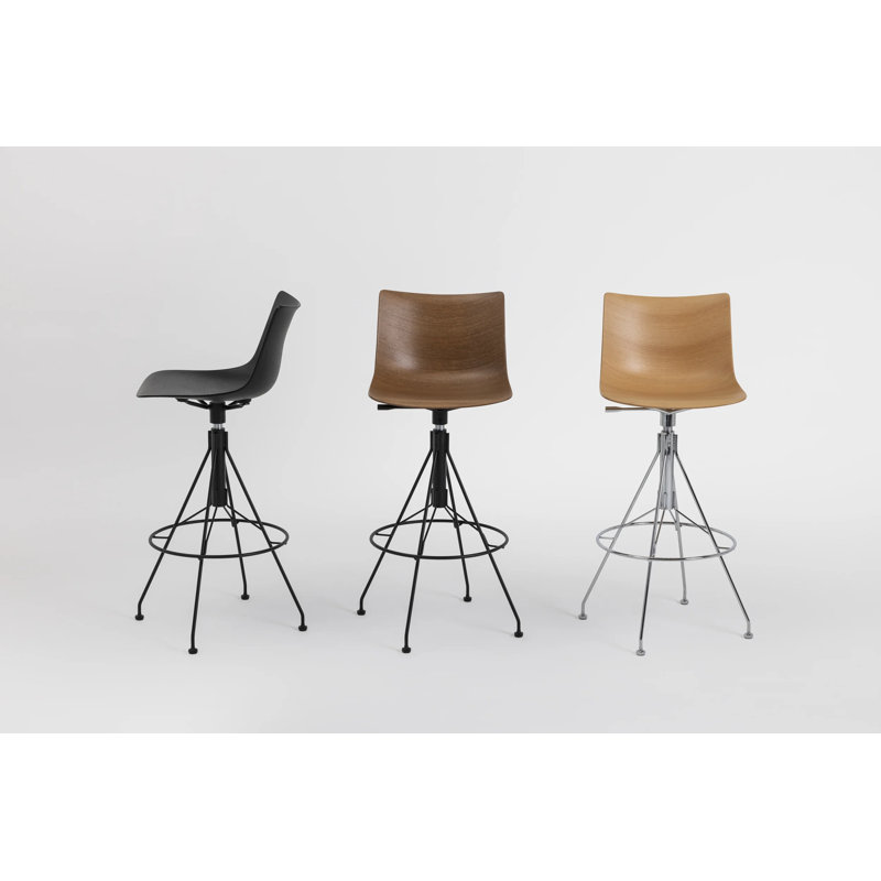 C.Koya Stool, Dark wood, Black