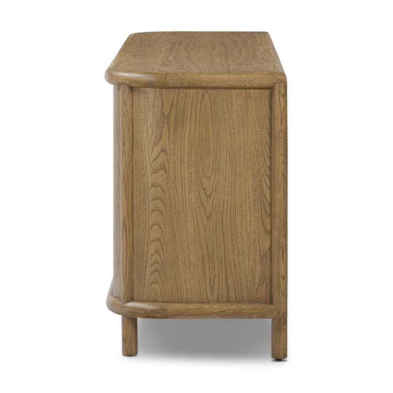 Florent 85.75" Wide Sideboard, Amber Oak