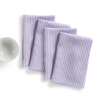 Narrow Stripe - 100% Pure Linen Dinner Napkins