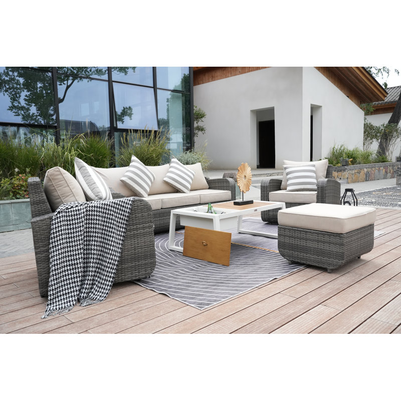 5 - Person Patio Conversation Set with Cushions