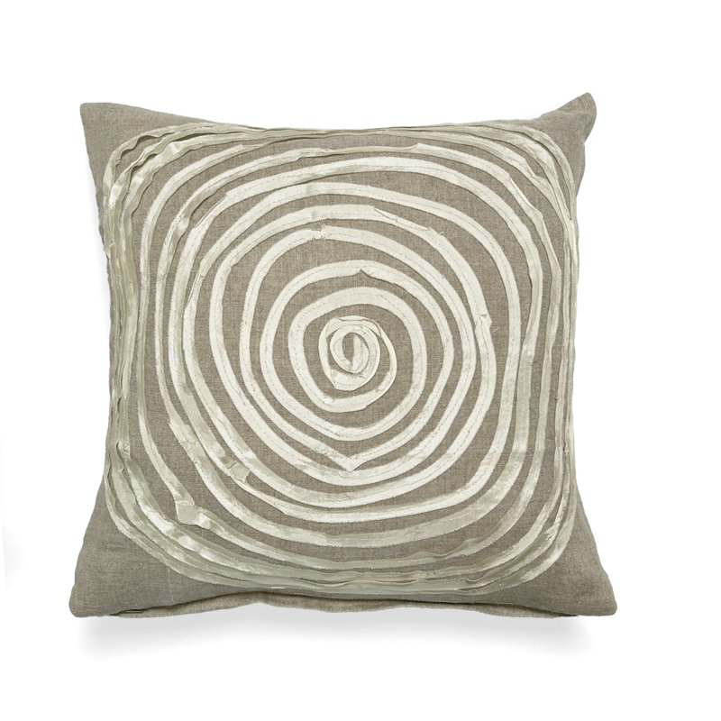 Appliqued Throw Pillow, Silver