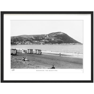 Minehead, The Beach 1906 - Single Picture Frame Print