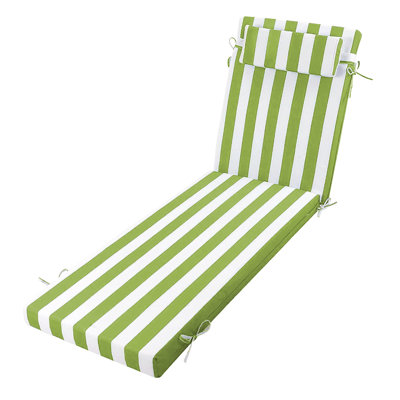 Chaise longue d'extérieur de 3 pouces d'épaisseur, imperméable et anti-décoloration, convient à la plupart des chaises de terrasse de piscine de 72 pouces.