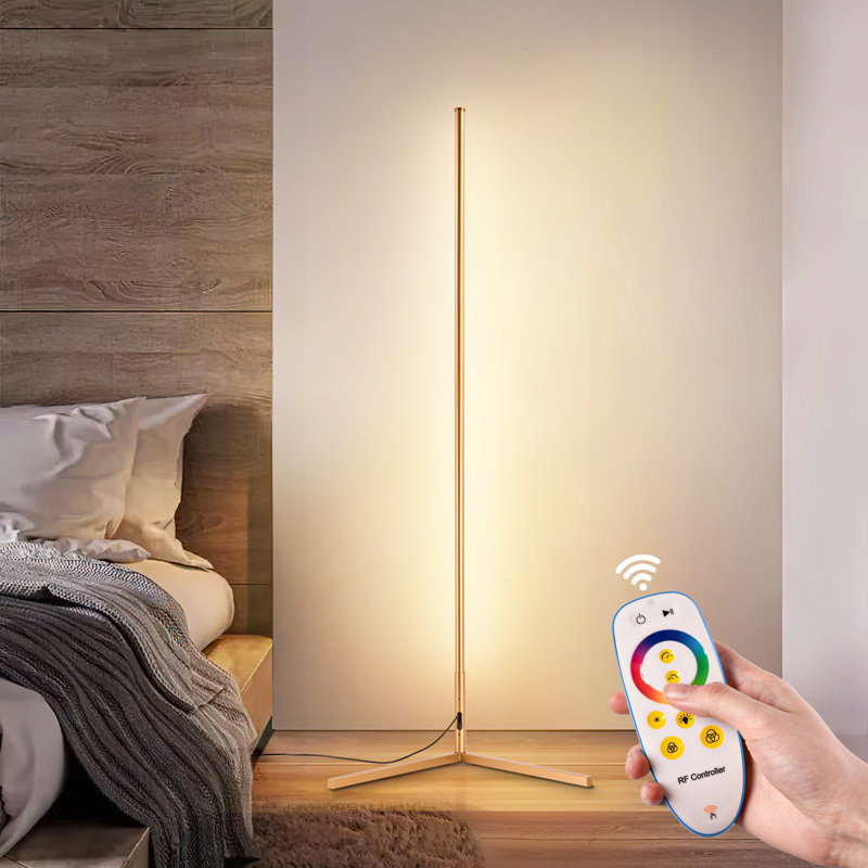 Lampe DEL sur pied 55 po Denada, Or