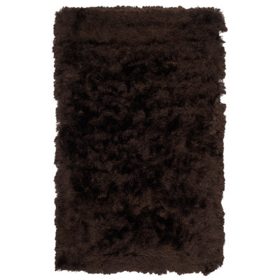 Tapis chocolat touffeté à la main Delane