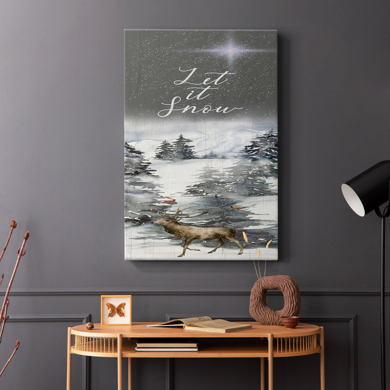 Let It Snow -Gallery Wra envelopped Cavas, H 18 po x l 12 po