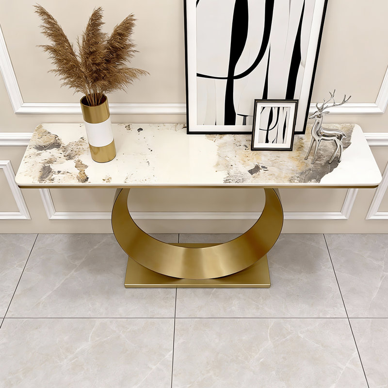 Console moderne simple et luxueuse, H 33,5 po x l 47,2 po x P 13,8 po
