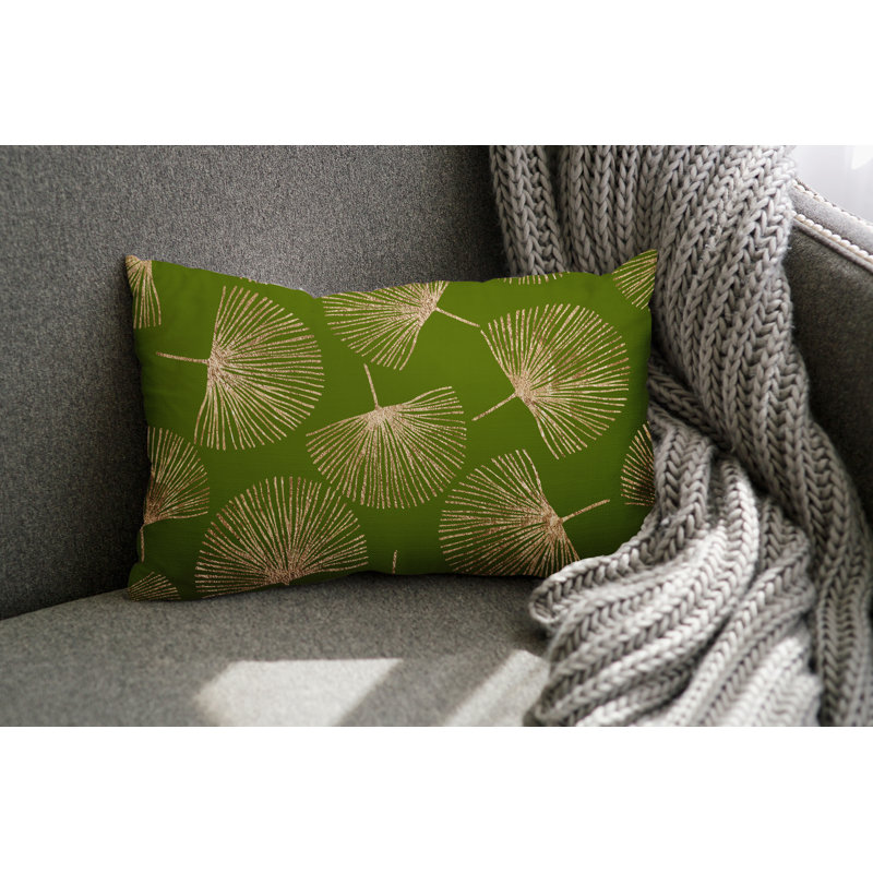 Coussin lombaire intérieur / extérieur Joba Dandilion, Chertreuse / or