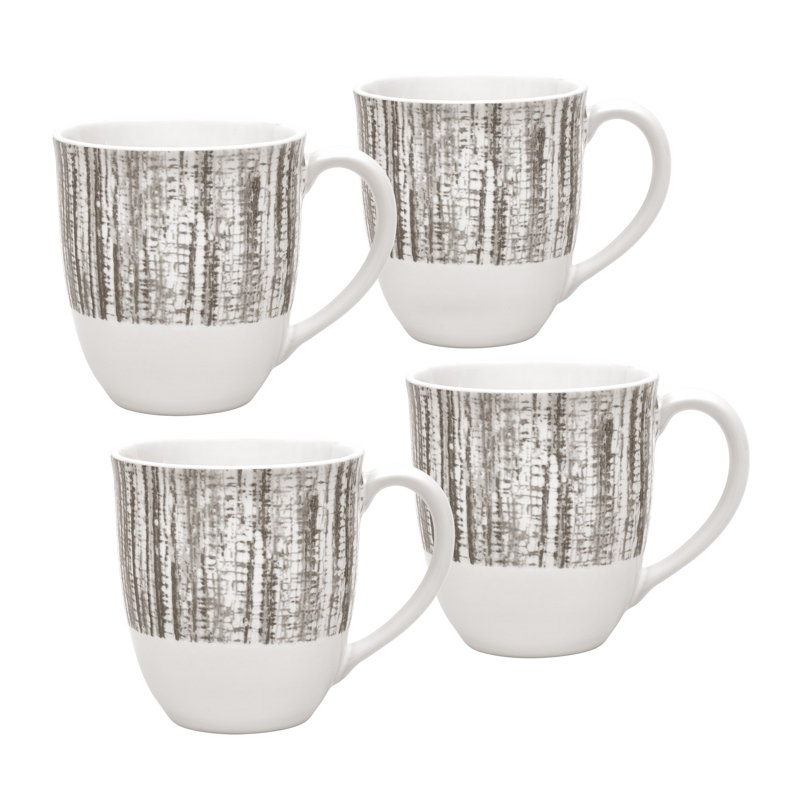 Noritake Colorwave Weave Mugs, 12 Oz., Slate