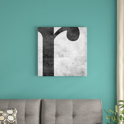 'The Type B and W Scuff' Textual Art on Canvas