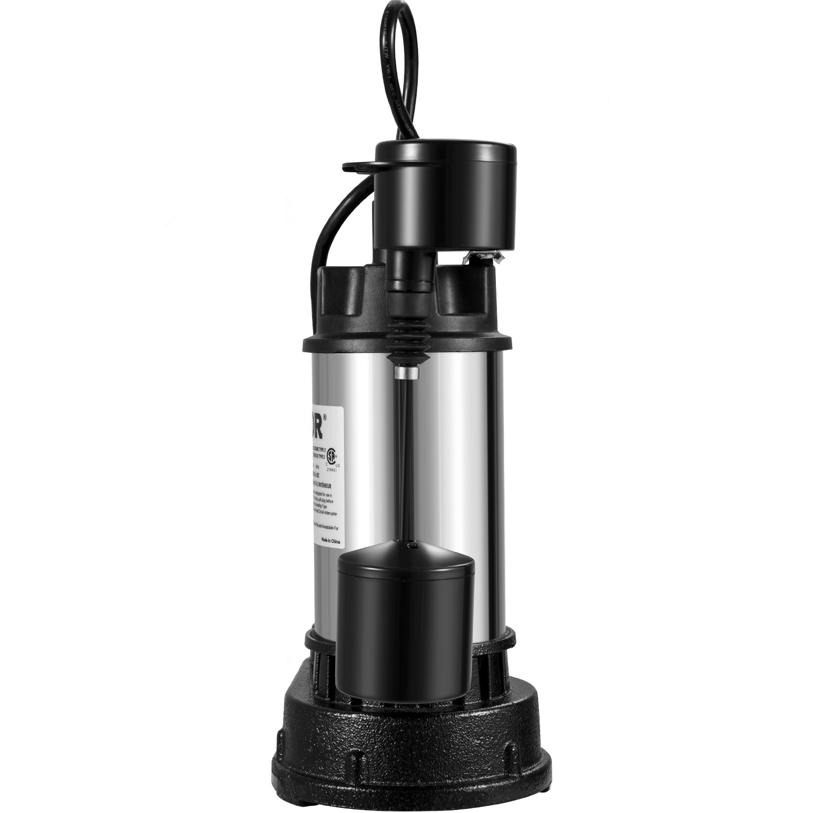 VEVOR 1.5 HP Submersible Cast Iron and Steel Sump Pump | Wayfair