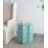 Turquoise Capiz Stool with Starburst Design