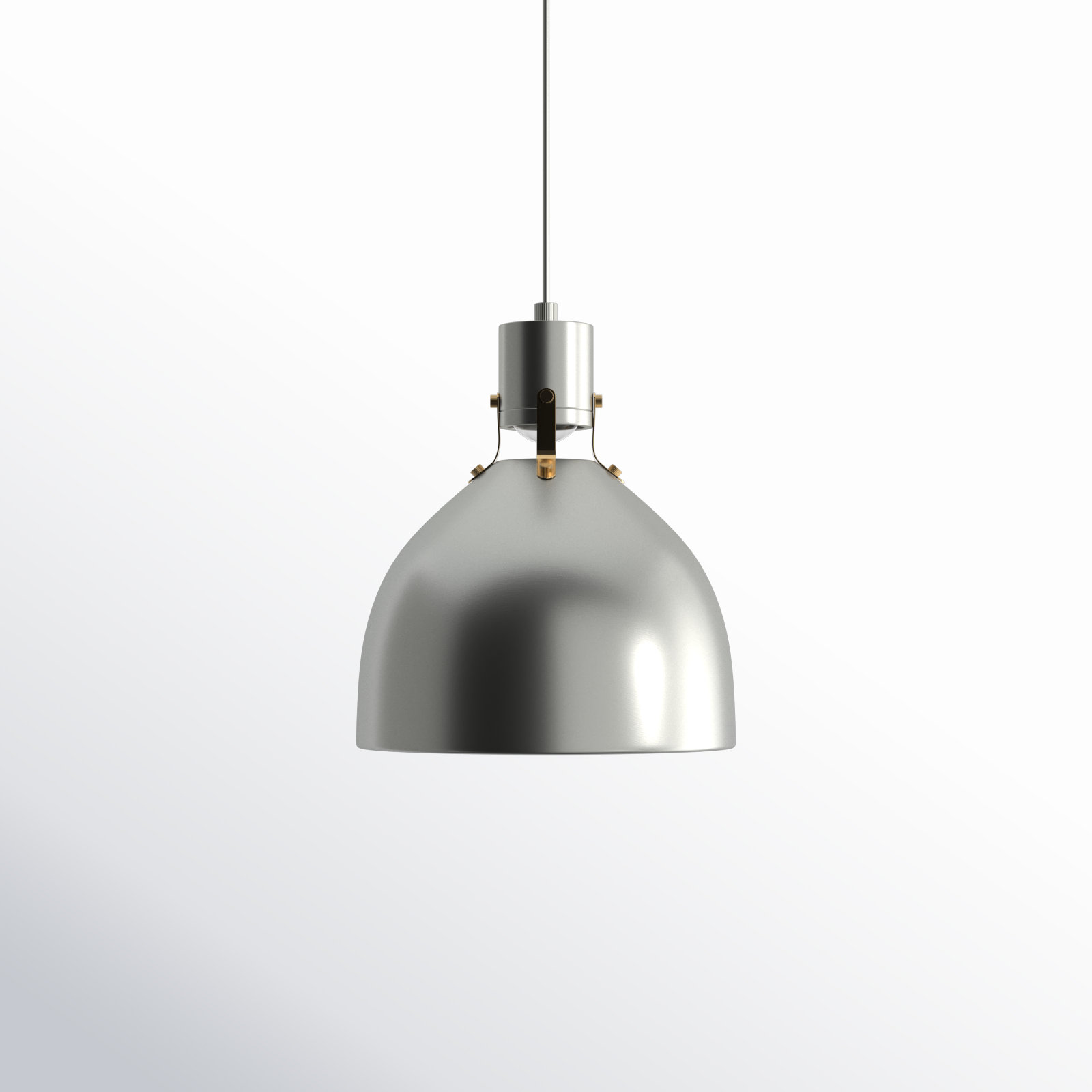 Uma 1 Light Mini Pendant, 19.75" H x 16.5" W x 16.5" D, Satin Nickel