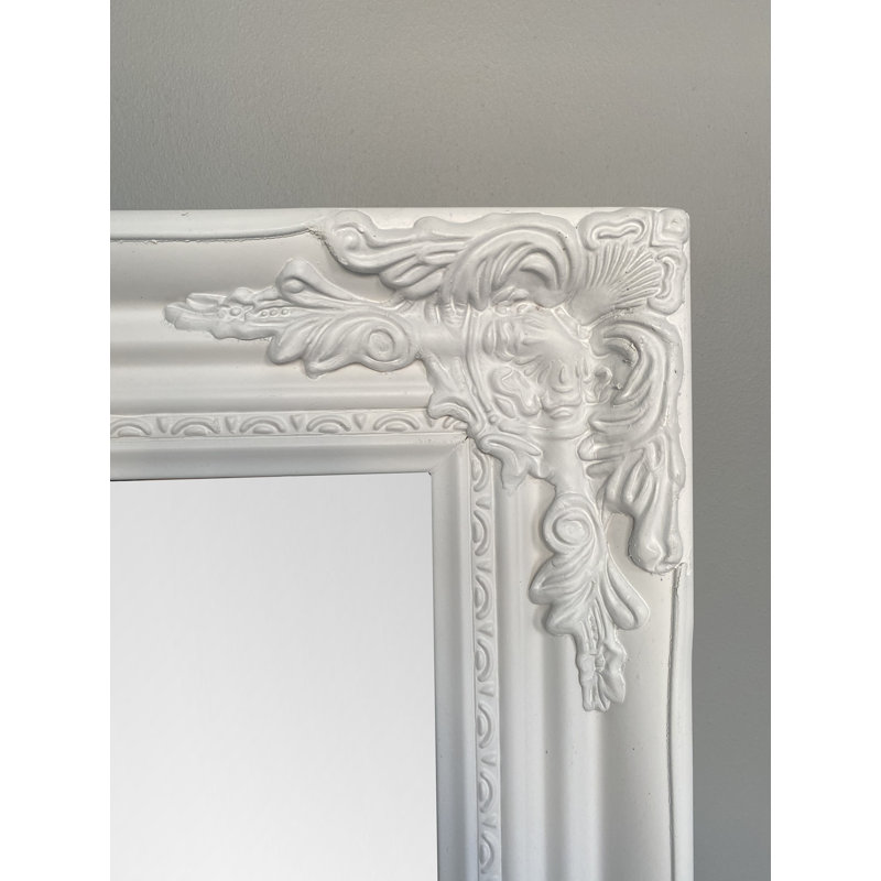 McSherrystown Solid Wood Framed Wall Mounted Accent Mirror, White