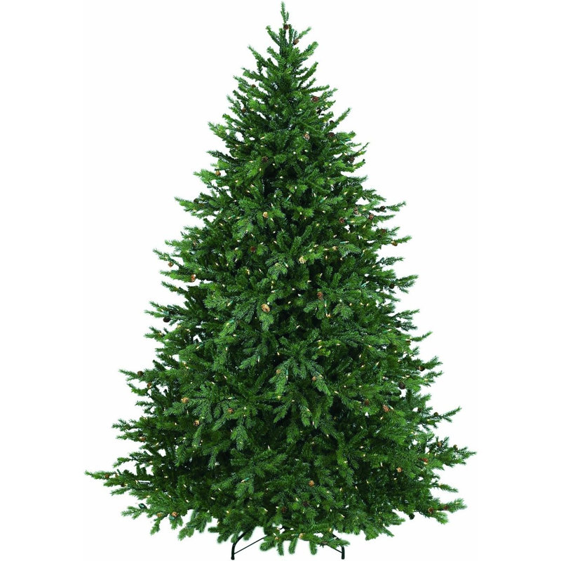 9' Pre-Lit Full Hunter Fir Artificial Christmas Tree - Clear Lights