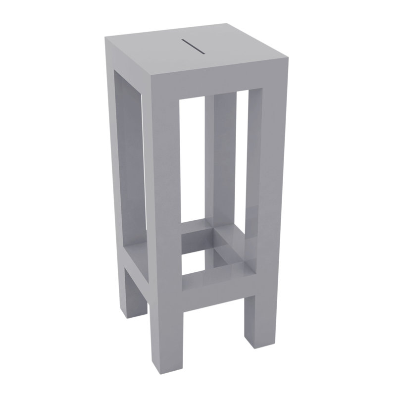 Jut 28.25" Patio Bar Stool, Steel