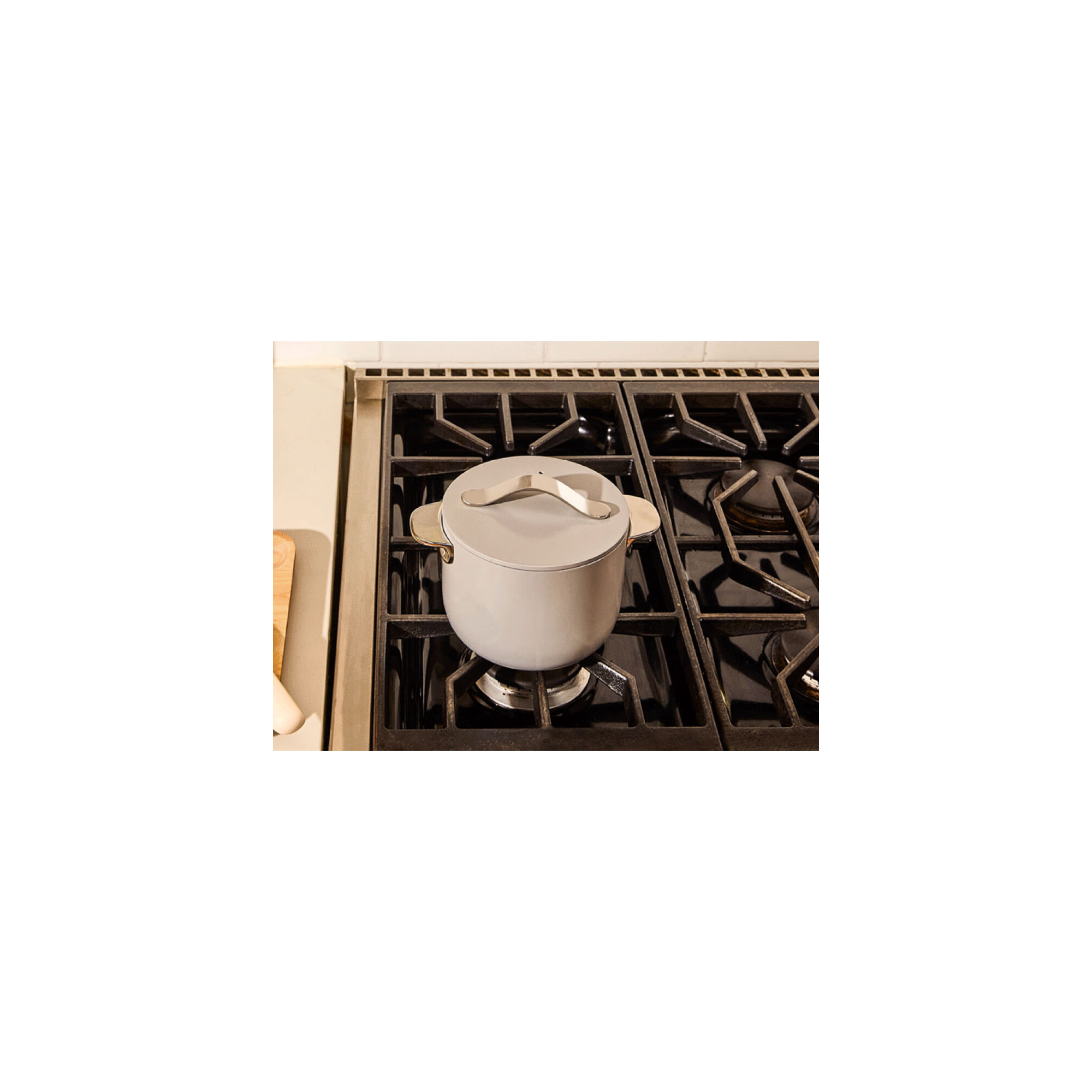 Caraway Nonstick Ceramic Petite Cooker W/ Lid, 2 quarts, Gray