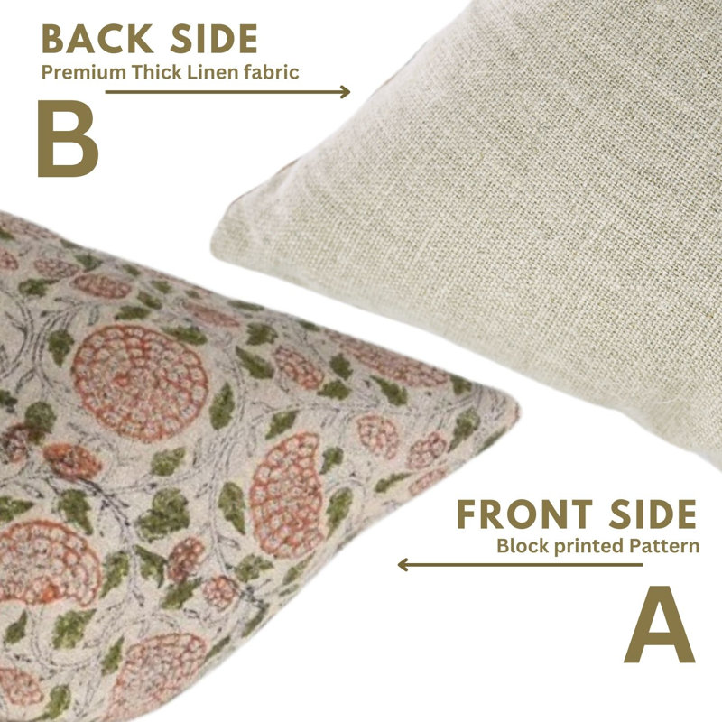 Linen Square Indoor/Outdoor Pillow Cover, 14" x 14"
