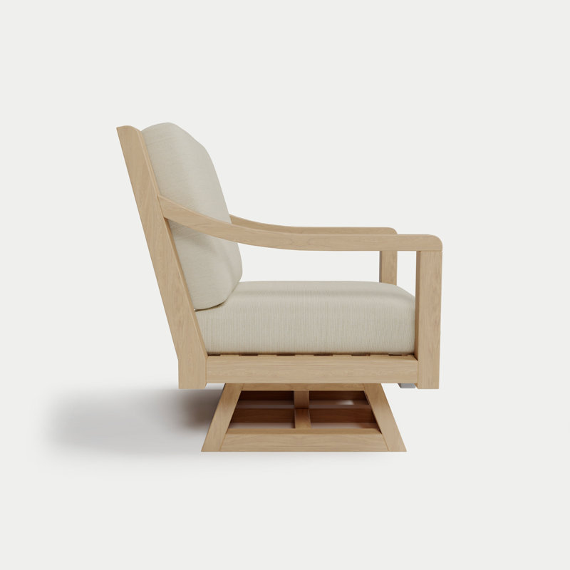 Solerno Heated Swivel Chair — Dove, Bisque