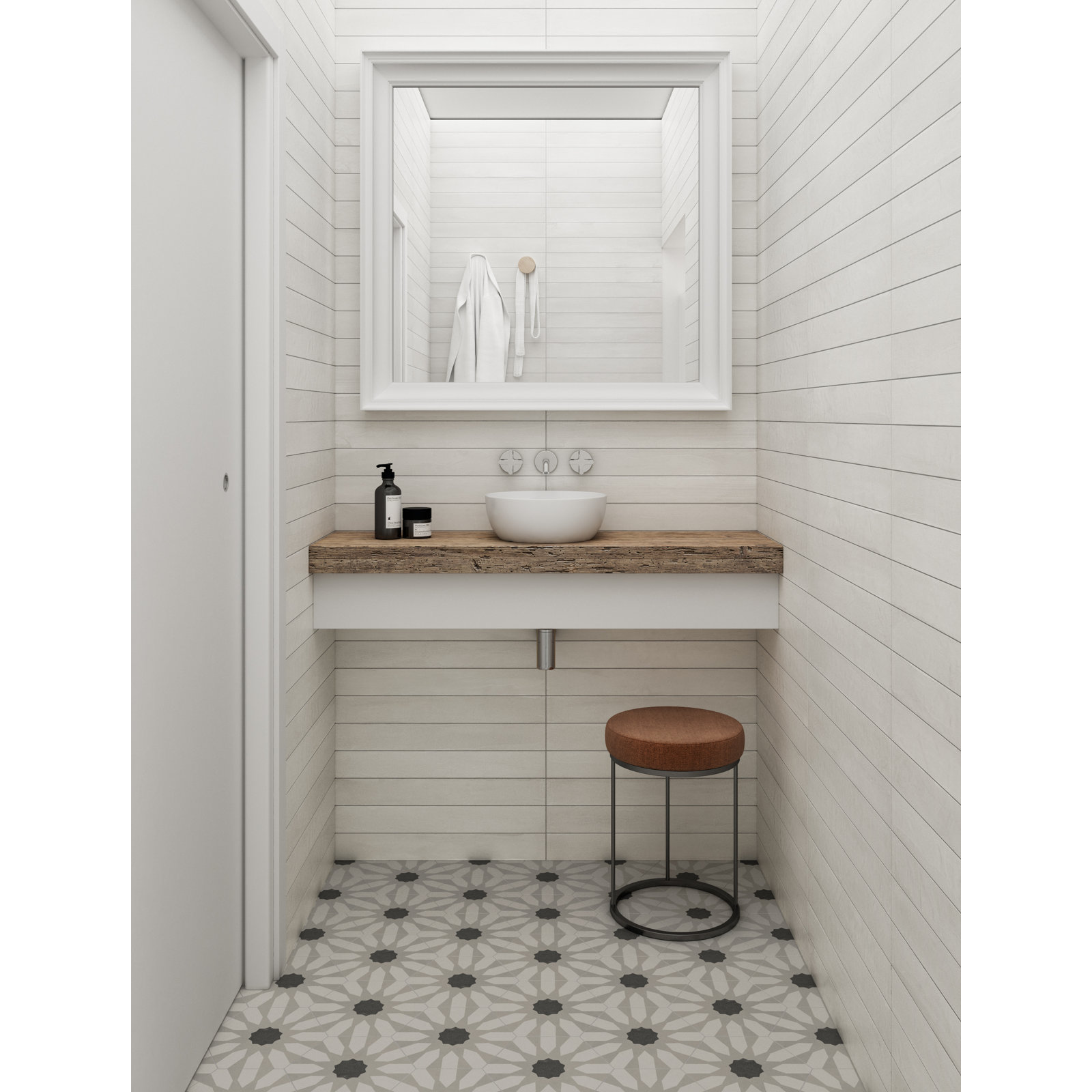 Allora 3" x 24" Porcelain Wall & Floor Tile, Solid White