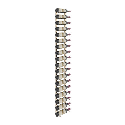 Indurial 15-Bottle Wall-Mounted Metal Wine Rack Kit in Matte Black – 60" Tall