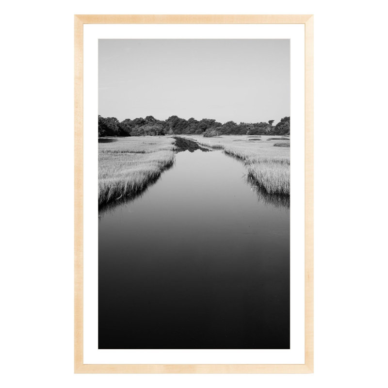 Landscape & Nature Print, 36" H x 24" W x 1.5" D, Oak