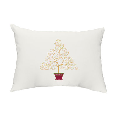 Housse de coussin rectangulaire d'extérieur Filigree Tree