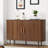 47" Sideboard Buffet Cabinet with Storage Cabinet with Tambour Slide Doors&Shelves, Fluted Storage Cabinet with Curvy Edge, Accent Console Buffet Cabinet,-695261160