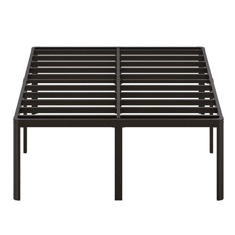 24 Inch Bed Frame with Rounded Corner Legs, Queen