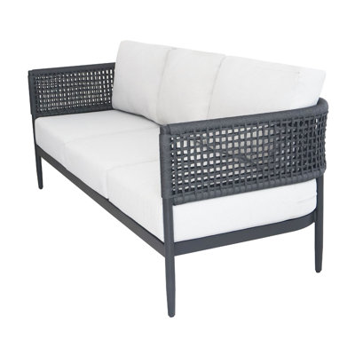 34'' Wide Rectangular Patio Sofa with Cushions