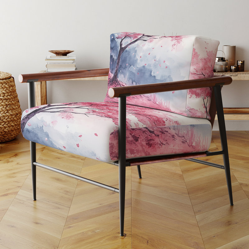 Chaise d'appoint Tree, Brown Round Arms