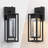 1 - Light Dimmable Led Iron and Water Ripple Glass Outdoor Wall Light with  Dusk to Dawn-86745567-93913830