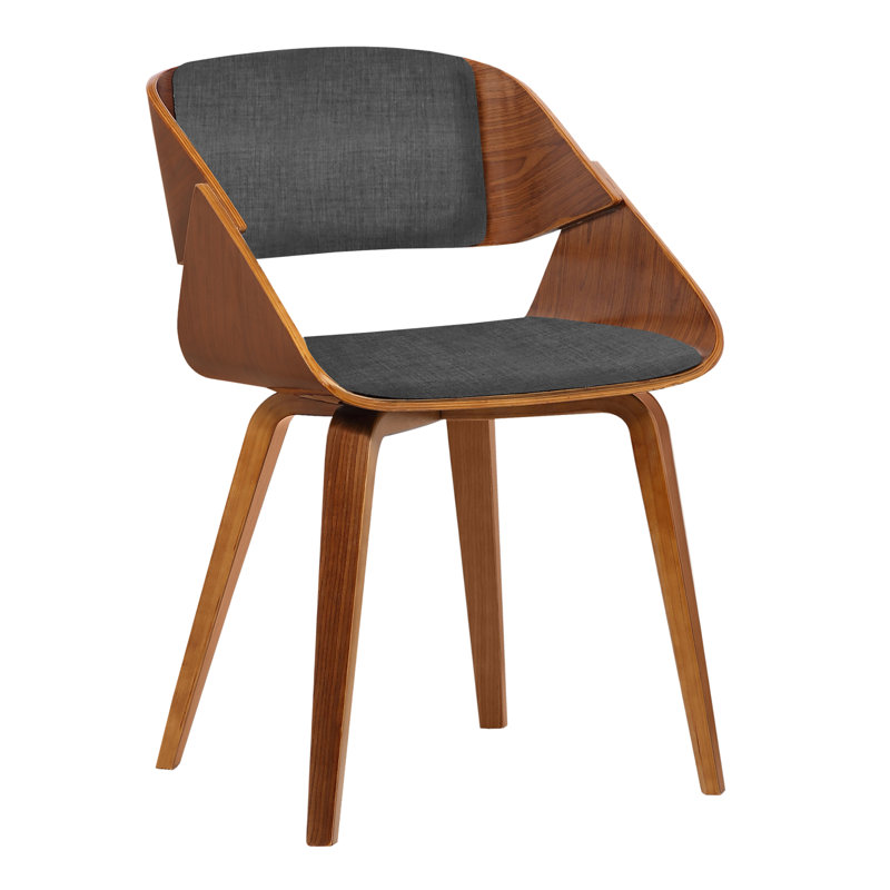 46 cm H Slat Back Side Chair, Charcoal