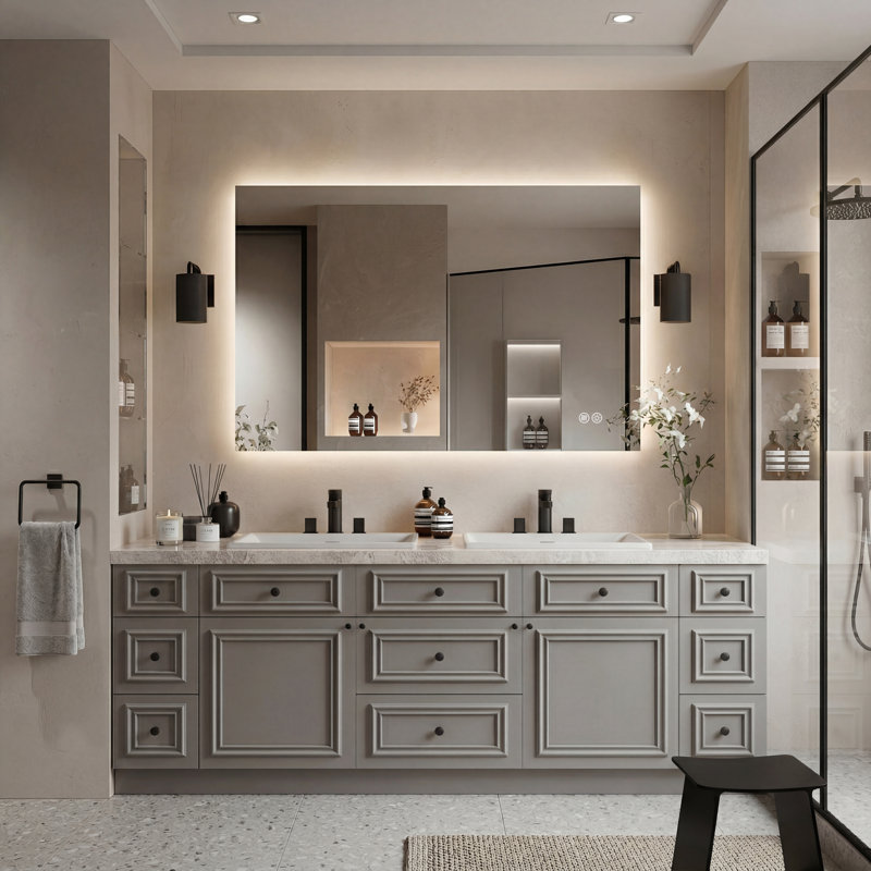 Lunara UL Certified Frameless Backlit LED Bathroom Vanity Mirror , Anti Fog Temper Glass 3 Year Warranty, 48" x 30"