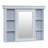 Blue Bathroom Mirror Cabinet - Concealed Storage, Adjustable Soft-close Hinges, Modern Style Door Hinge, Decor-1832967389