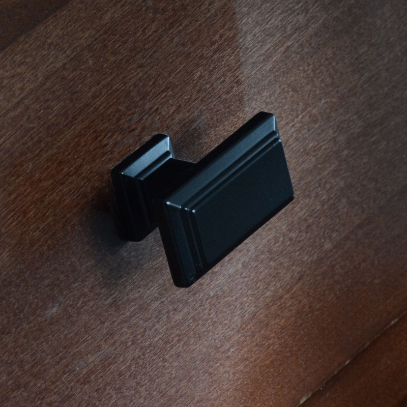 1.3" Length Rectangle Knob, Matte Black