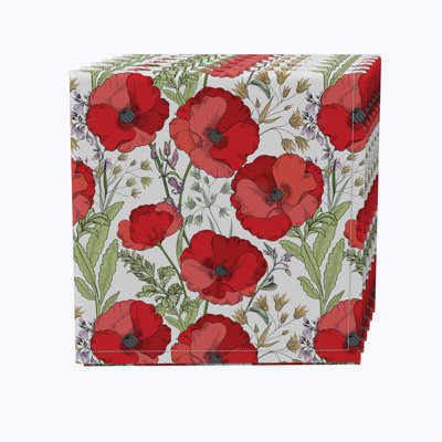 Cotton Floral Square Napkin