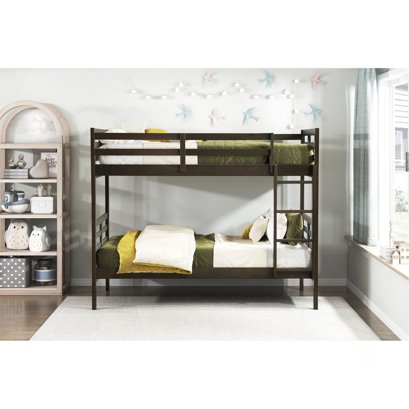 Mobilier de chambre à coucher pour chambre d'enfant Jenette, Simple sur simple, Marron foncé