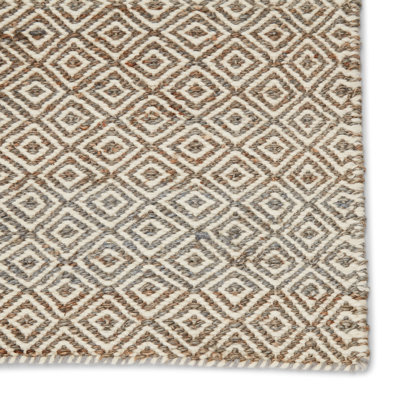 SAMPLE-Vandenberg Geometric Handmade Brown Area Rug - 1'6"x1'6"